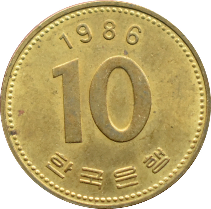 Južná Kórea 10 Won 1986