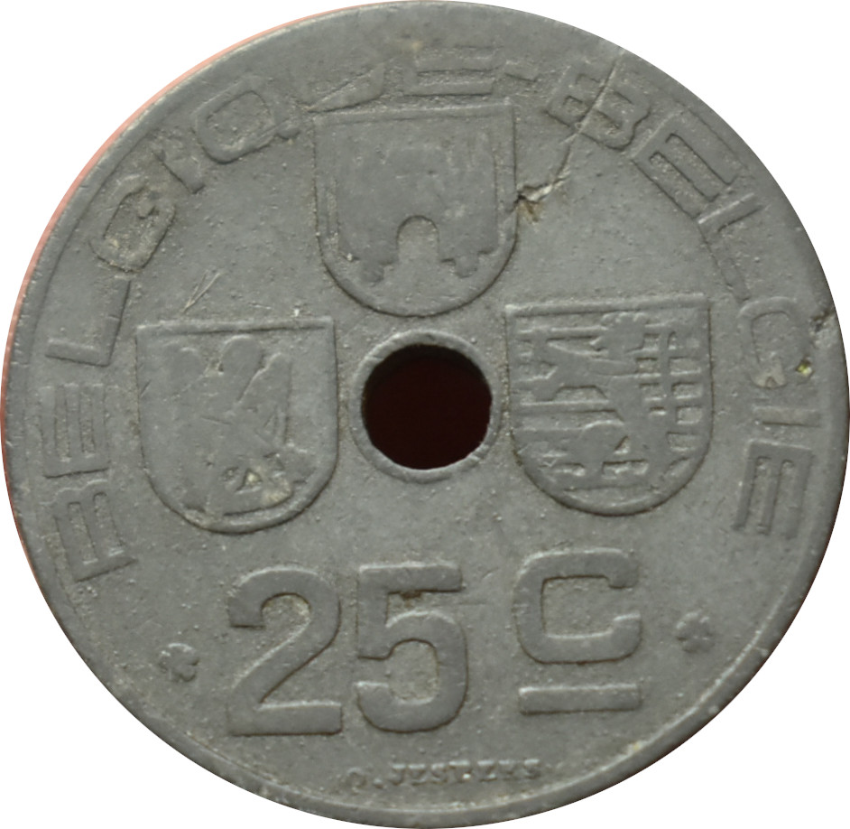 Belgicko 25 Centimes 1942