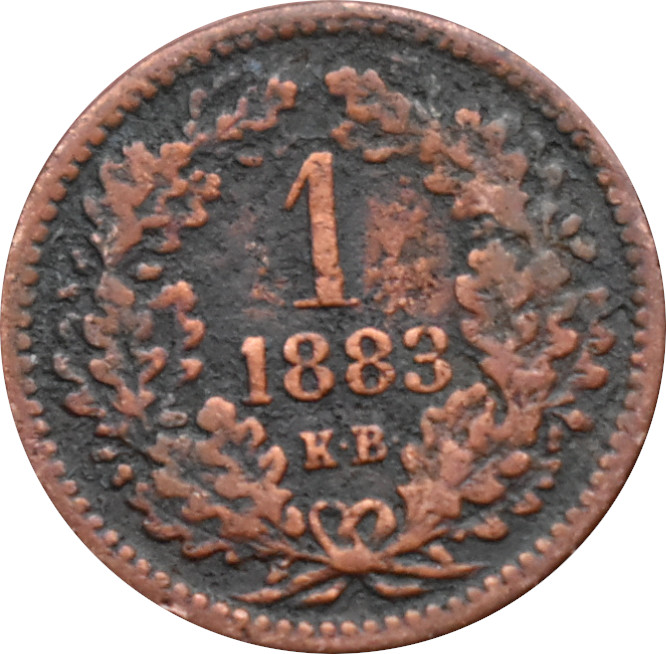 F.J. 1 Krajcár 1883 K.B.