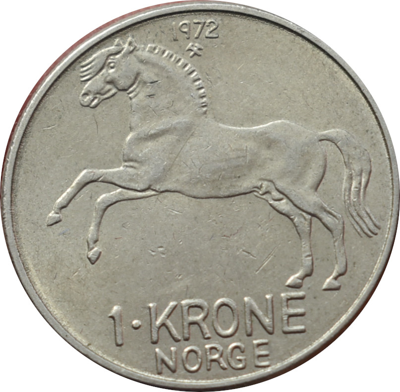Nórsko 1 Krone 1972