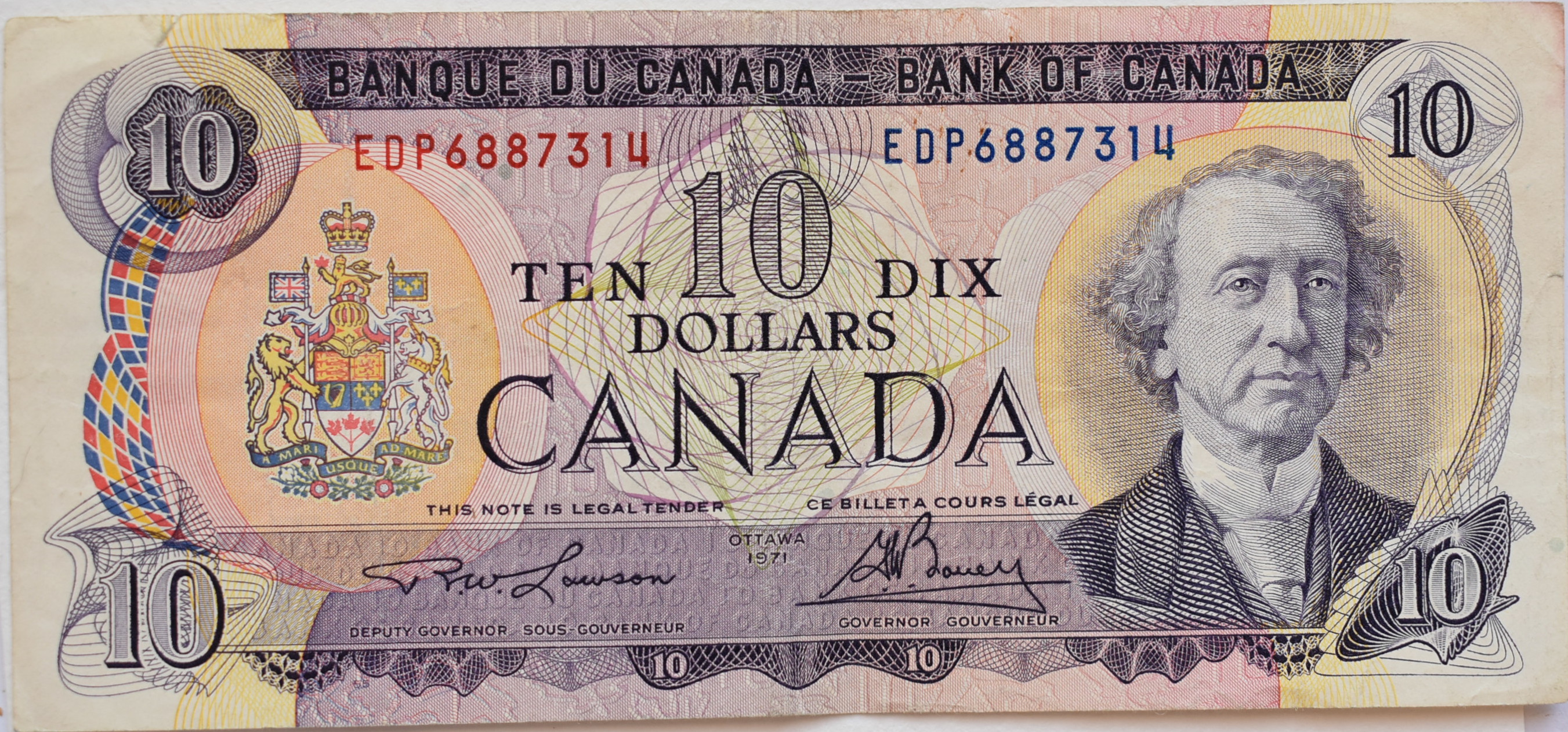 Kanada 10 Dollars 1971