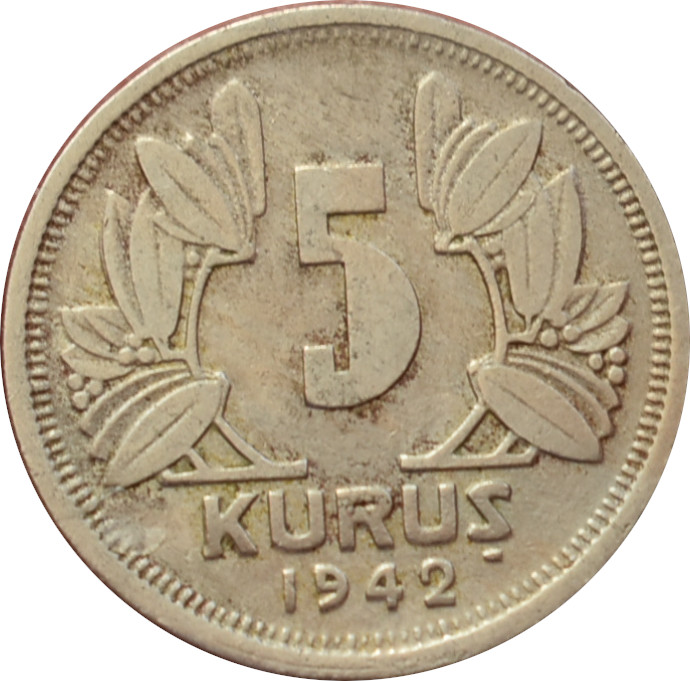 Turecko 5 Kurus 1942