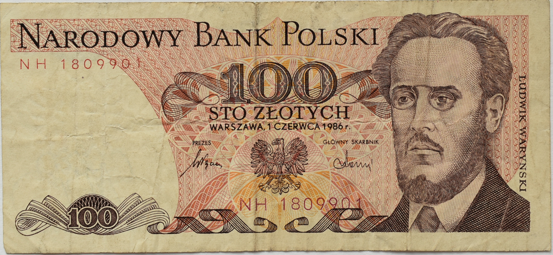 Poľsko 100 Zlotych 1986