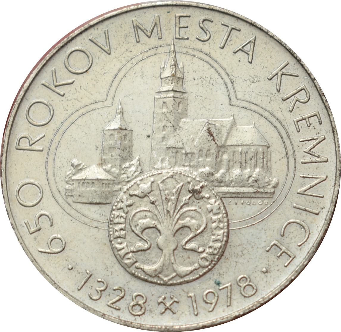 Medaila 650 rokov mesta Kremnice 1328-1978