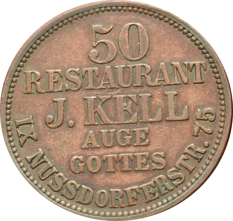 R.U. účelová známka Restaurant J. Kell