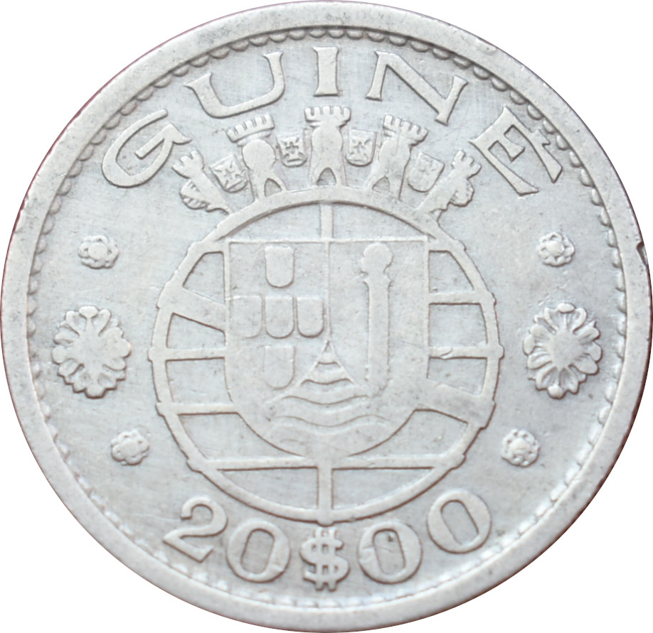 Portugalská Guinea 20 escudos 1952