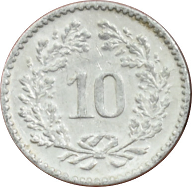 Švajčiarsko 10 Rappen 1950 Frauenfeld AG Sigg 