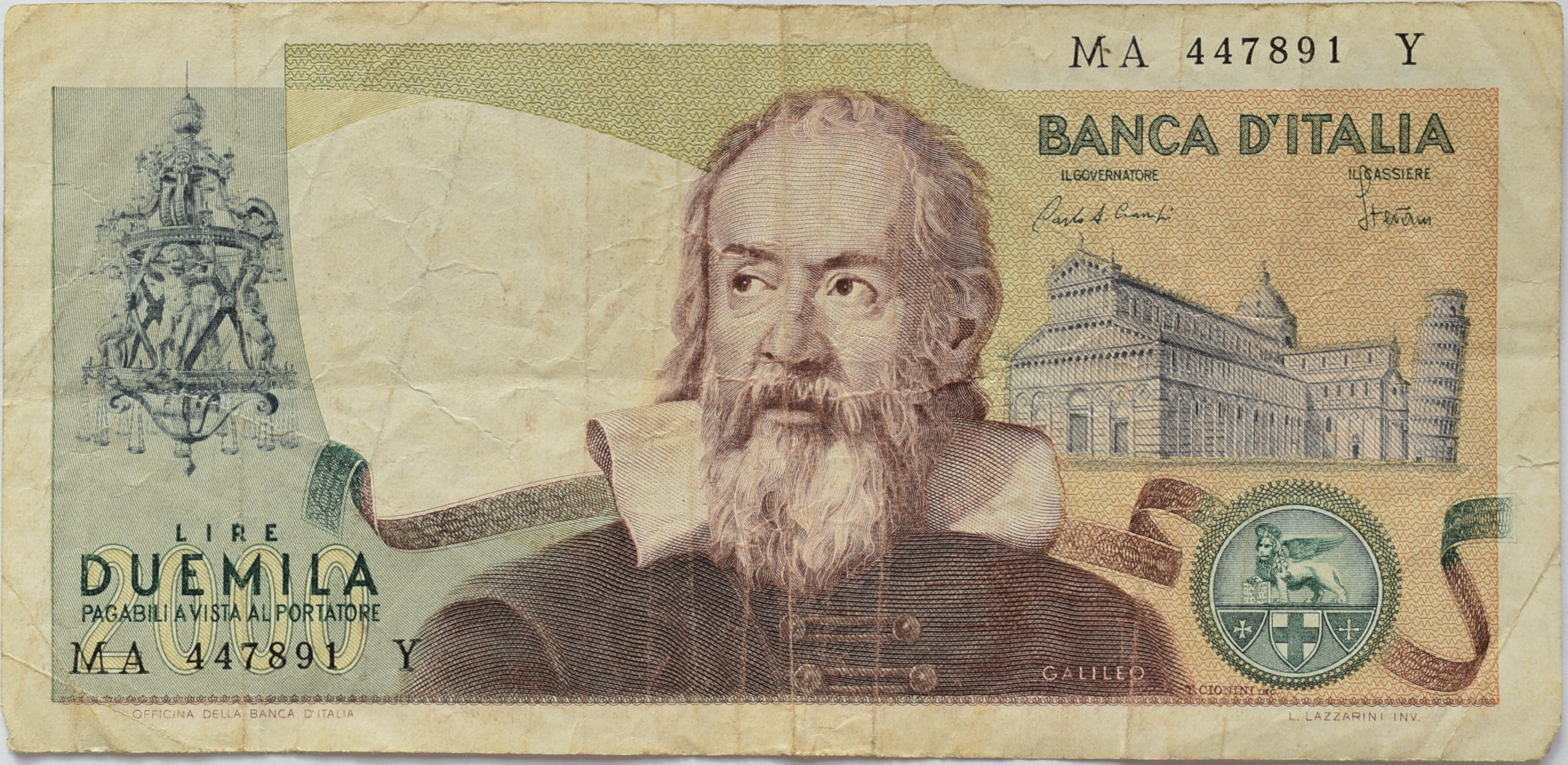 Taliansko 2000 Lire 1973