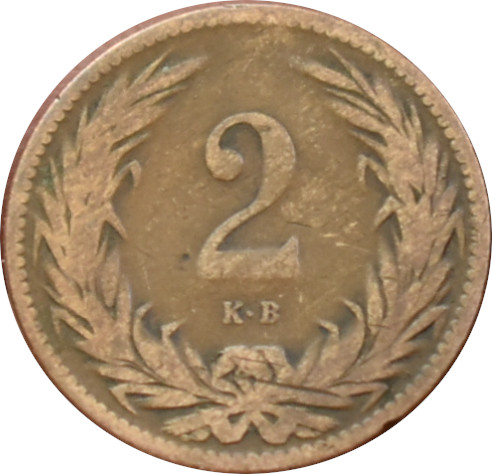 F.J. 2 Fillér 1893 K.B