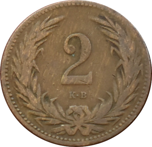 F.J. 2 Fillér 1893 K.B
