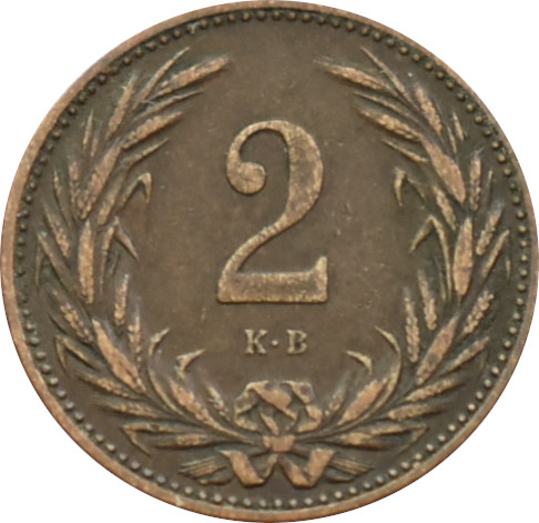 F.J. 2 Fillér 1895 K.B