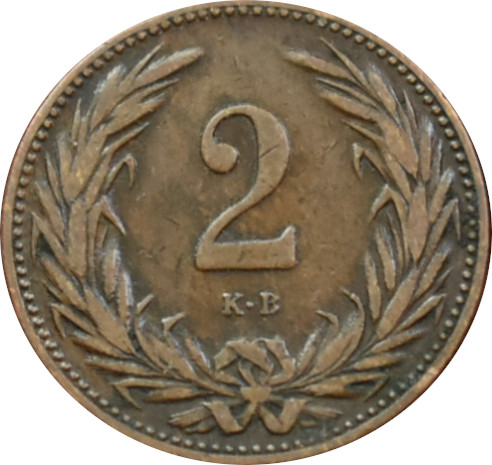 F.J. 2 Fillér 1896 K.B