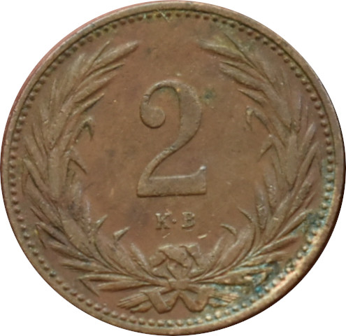 F.J. 2 Fillér 1896 K.B