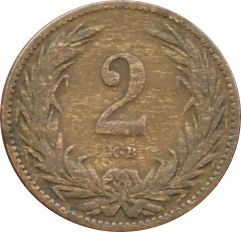 F.J. 2 Fillér 1894 K.B