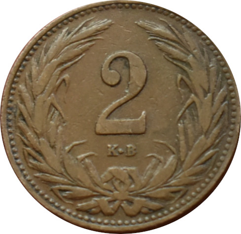 F.J. 2 Fillér 1908 K.B