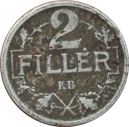 F.J. 2 Fillér 1918 K.B nový typ