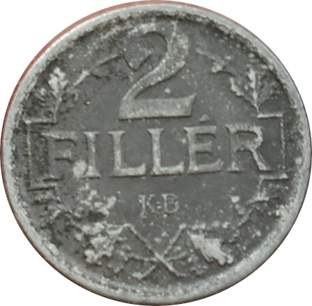 F.J. 2 Fillér 1918 K.B nový typ