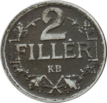 F.J. 2 Fillér 1917 K.B nový typ