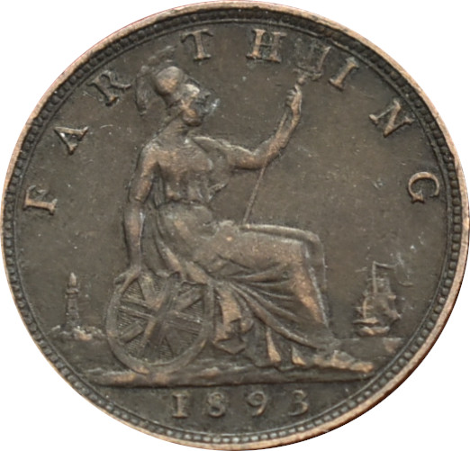 Anglicko 1 Farthing 1893
