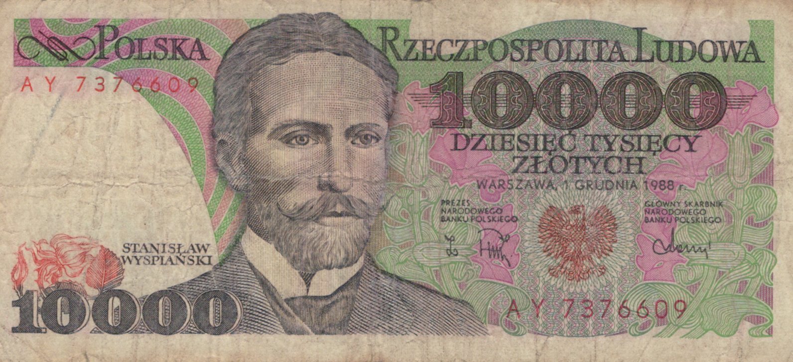 Poľsko 10 000 Zlotych 1988