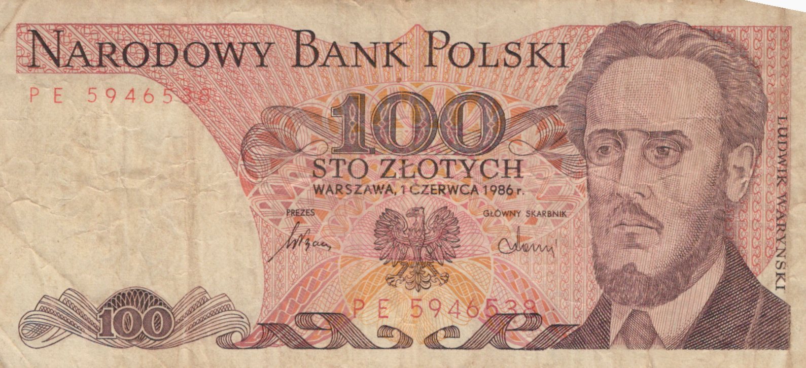 Poľsko 100 Zlotych 1986