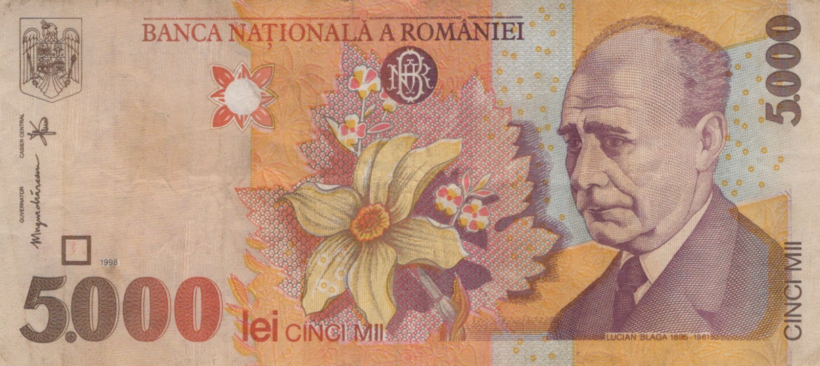 Rumunsko 5000 Lei 1998
