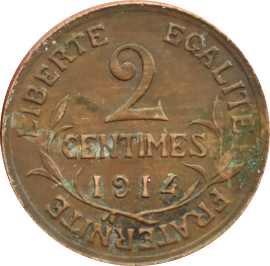 Francúzsko 2 Centimes 1914