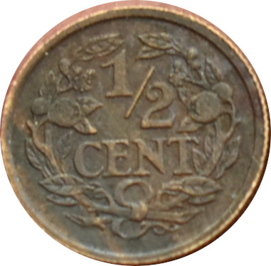 Holandsko 1/2 Cent 1922