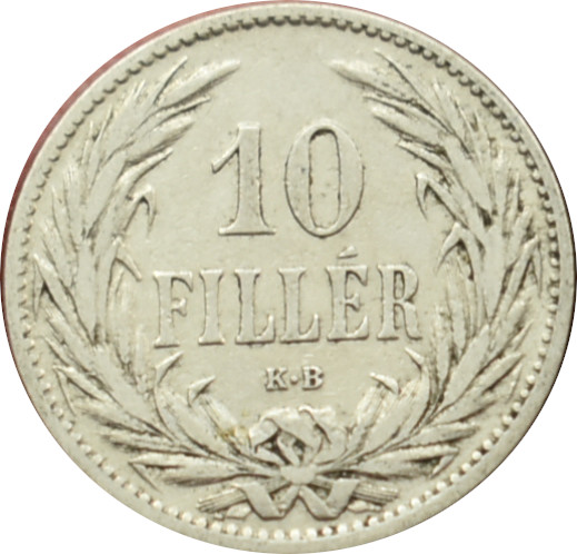 F.J. 10 Fillér 1895 K.B