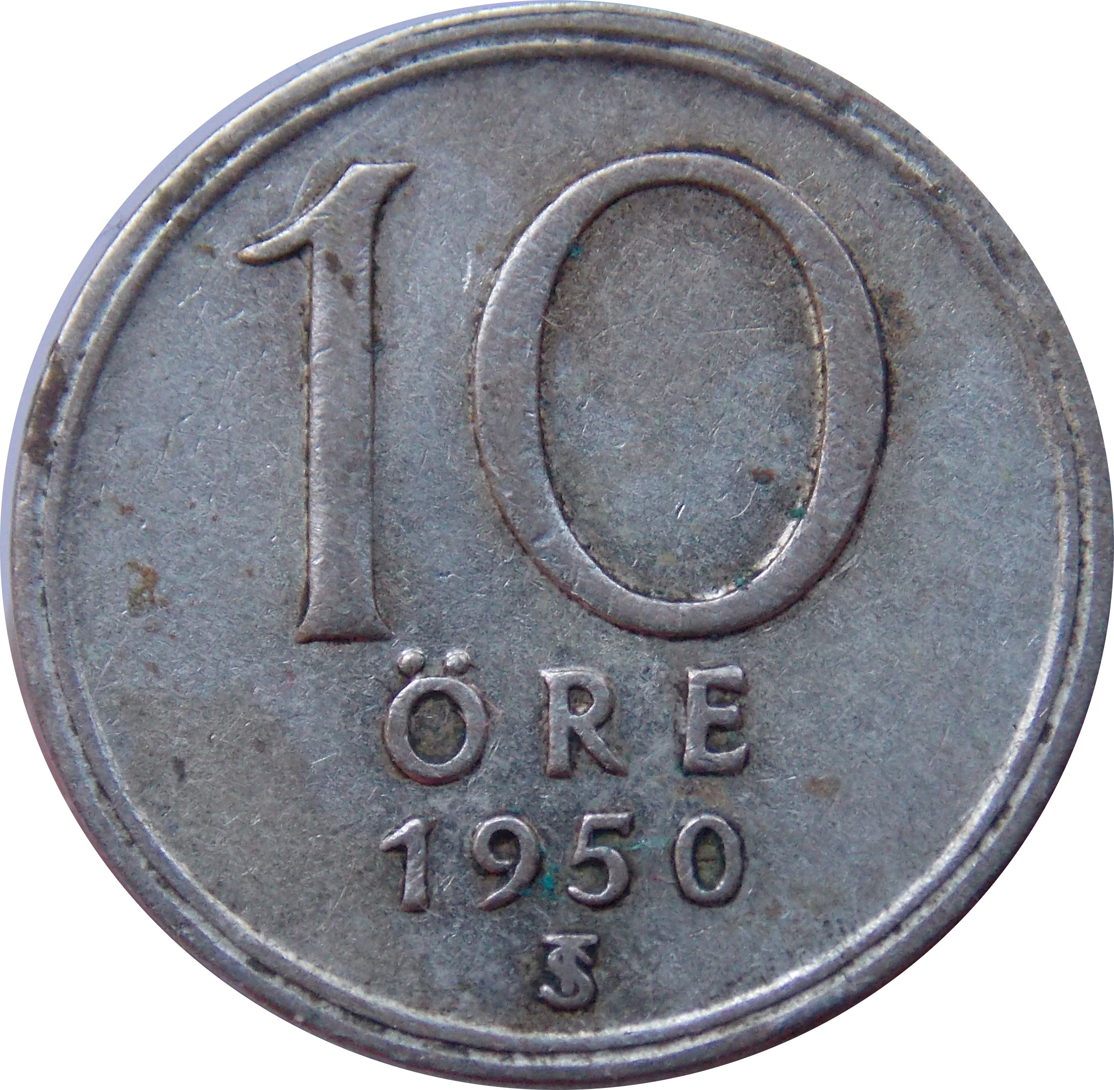Švédsko 10 Ore 1950
