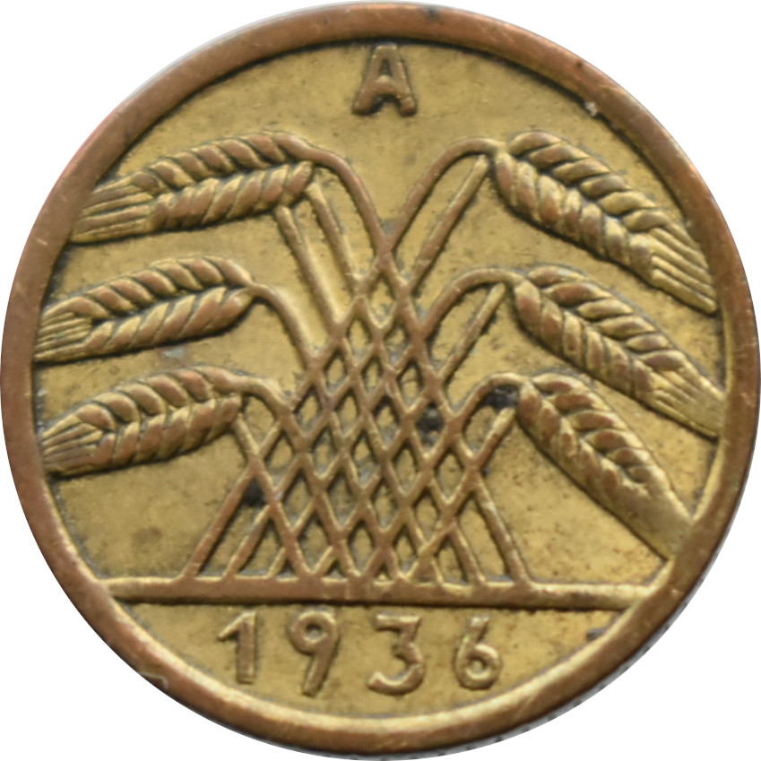 Nemecko - Weimarská republika 5 Reichspfennig 1936 A