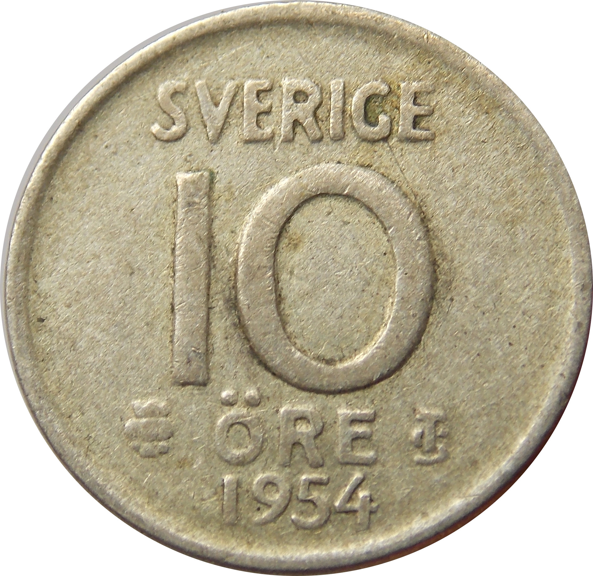 Švédsko 10 Ore 1954