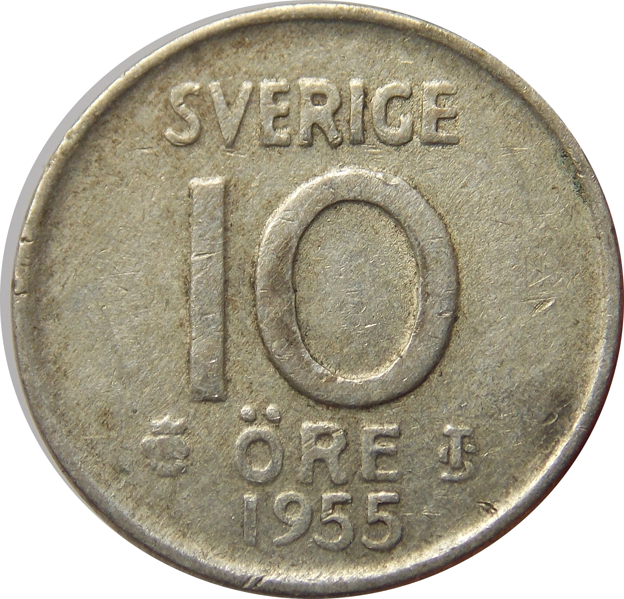 Švédsko 10 Ore 1955