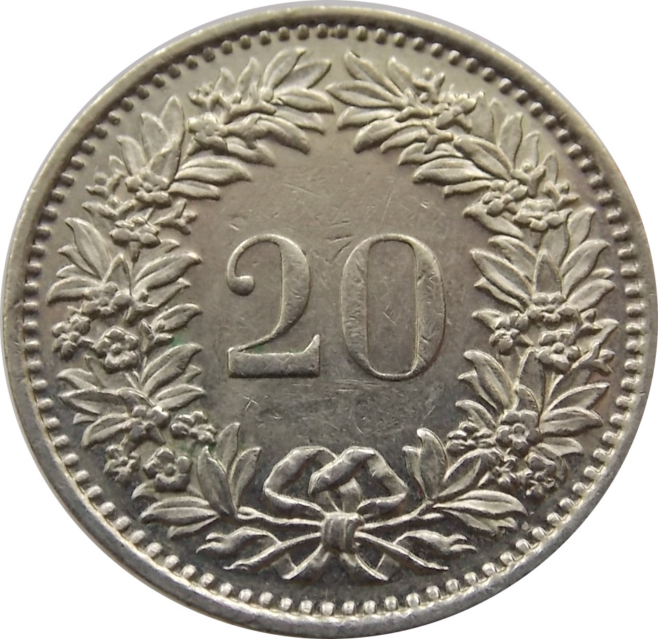 Švajčiarsko 20 Rappen 1979