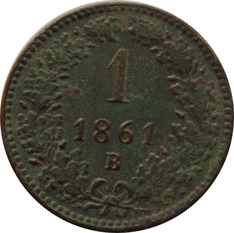 F.J. 1 Kreuzer 1861 B
