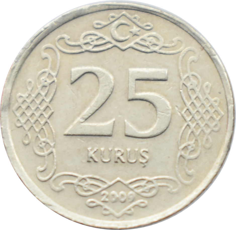 Turecko 25 Kurus 2009