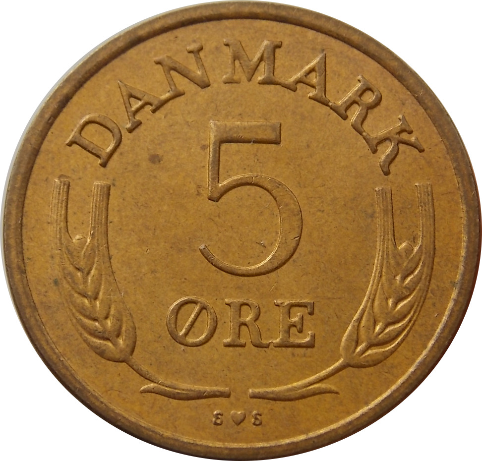Dánsko 5 Ore 1972