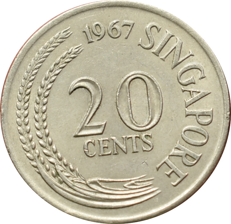Singapur 20 Cents 1967