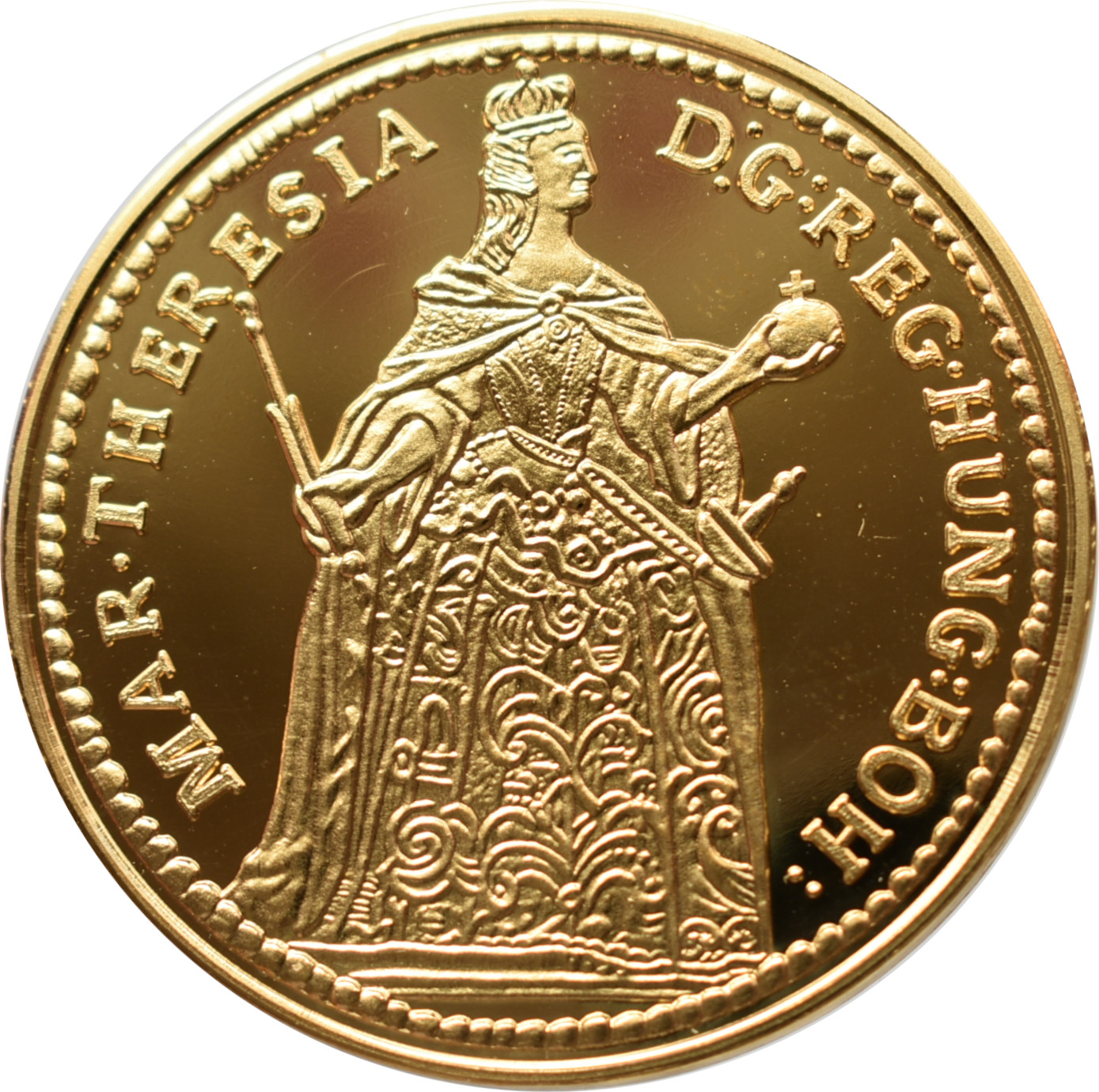 Mária Terézia 1 Dukát 1743 Novoražba