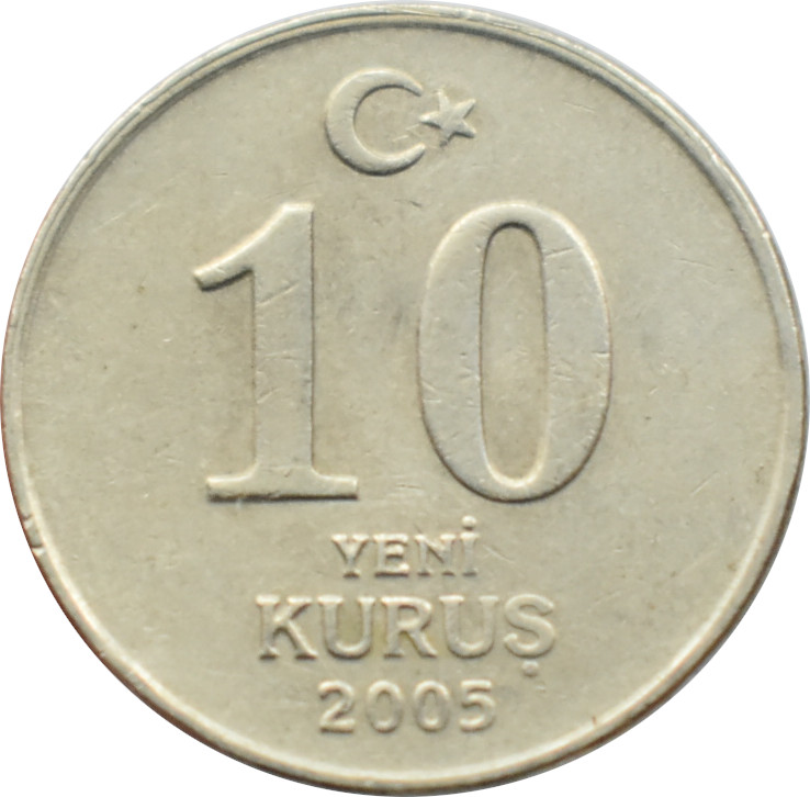 Turecko 10 New Kurus 2005
