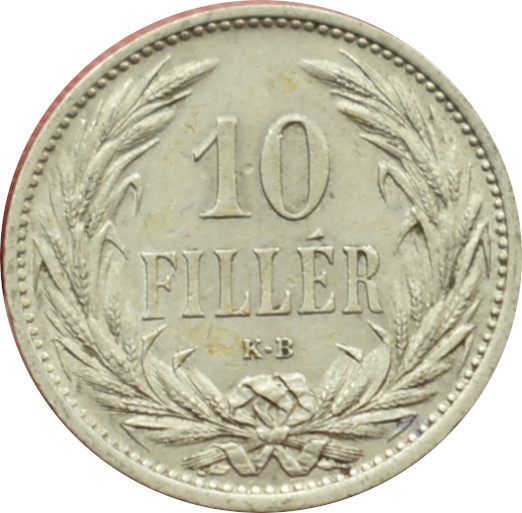 F.J. 10 Fillér 1908 K.B