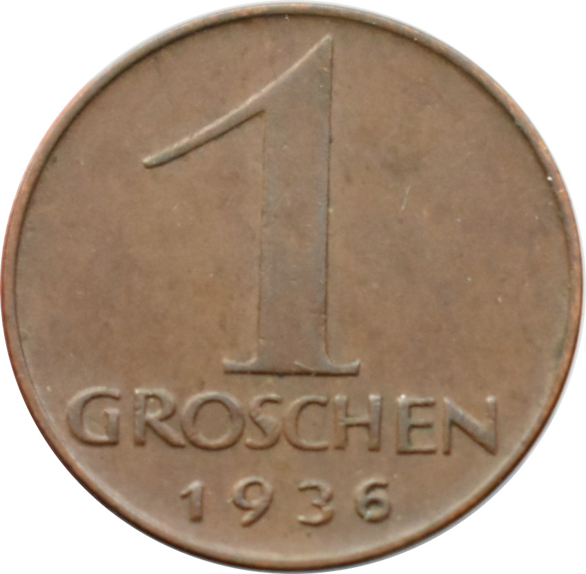 Rakúsko 1 Groschen 1936