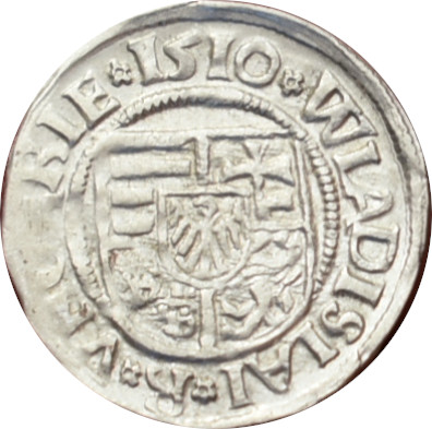 Wladislav II. Jagelovský 1510 K.G Denár