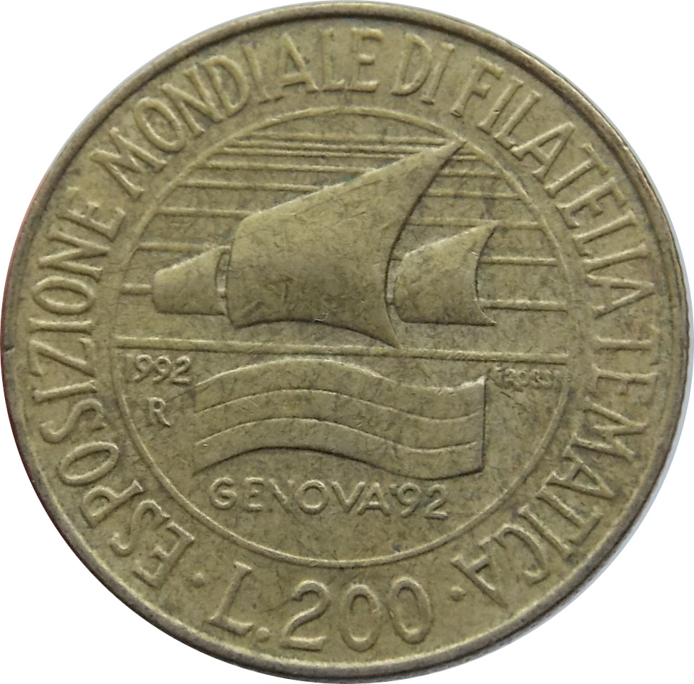 Taliansko 200 Lír 1992