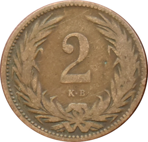 F.J. 2 Fillér 1893 K.B