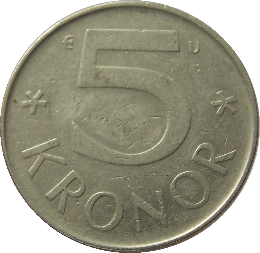 Švédsko 5 Kronor 1983