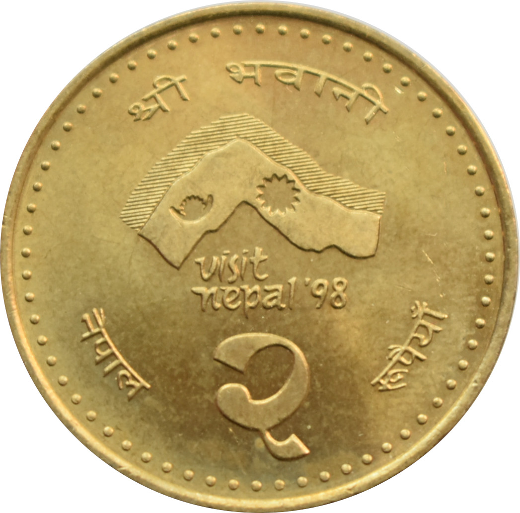 Nepál 2 Rupees 1997
