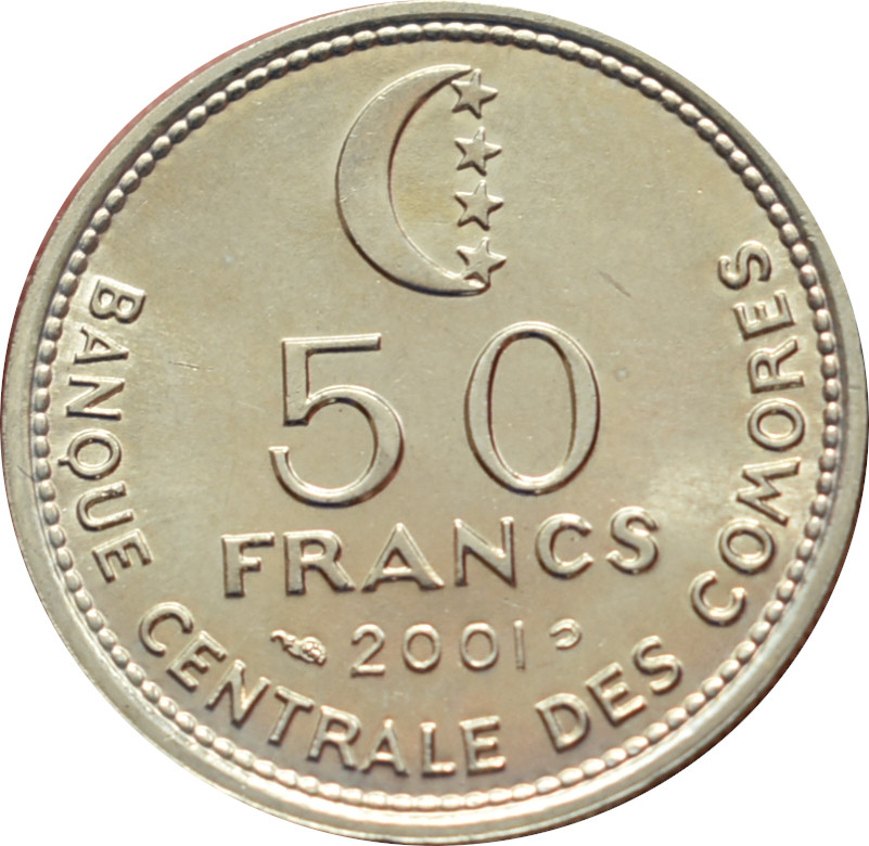 Komory 50 Francs 2001