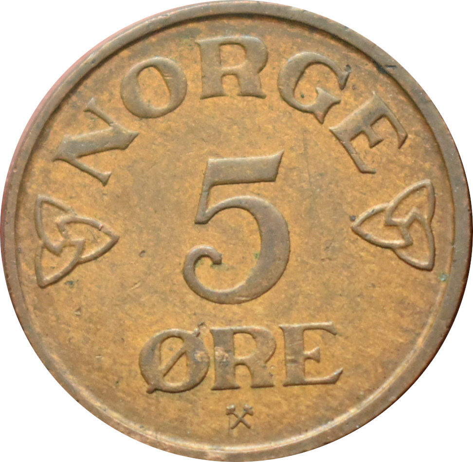 Nórsko 5 Ore 1957