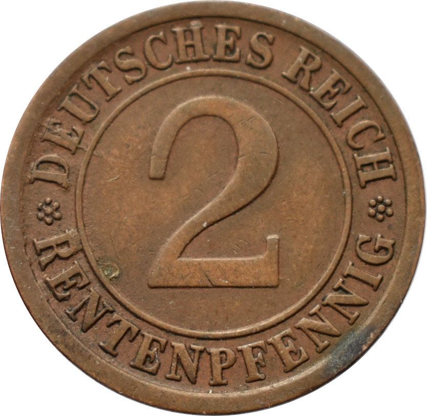 Nemecko - Weimarská republika 2 Rentenpfennig 1923 A